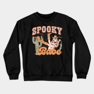 spooky babe halloween Crewneck Sweatshirt